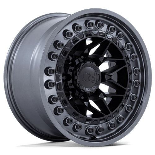 Black Rhino Alpha BR008 Matte Black W/ Gunmetal Lip - Part Number BR008MA17906800 Black Rhino Alpha BR008 Matte Black W/ Gunmetal Lip Photo