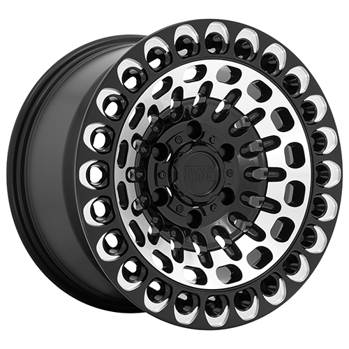 Black Rhino Labyrinth Gloss Black W/ Machined Face & Milling - Part Number 1795LBY-86140B12 Black Rhino Labyrinth Gloss Black W/ Machined Face & Milling Photo