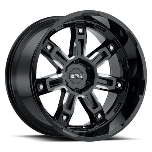 Black Rhino Locker Gloss Black W/ Milled Spokes - Part Number 1880LKR305127B71 Black Rhino Locker Gloss Black W/ Milled Spokes Photo