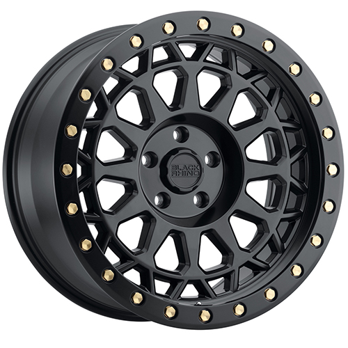 Black Rhino Primm Matte Black W/ Brass Bolts - Part Number 1790PRM006140M12 Black Rhino Primm Matte Black W/ Brass Bolts Photo