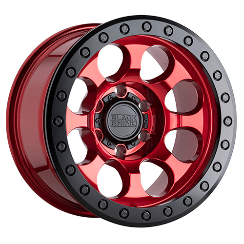 Black Rhino Riot Beadlock Candy Red W/ Black Bolts - Part Number 1785RIT006135R87 Black Rhino Riot Beadlock Candy Red W/ Black Bolts Photo