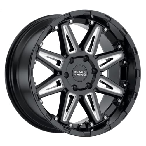 Black Rhino Rush Gloss Black W/ Milled Spokes - Part Number 2095RSH126140B12 Black Rhino Rush Gloss Black W/ Milled Spokes Photo