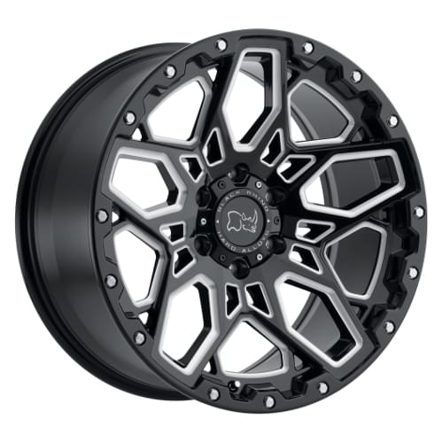 Black Rhino Shrapnel Gloss Black W/ Milled Spokes - Part Number 1895SHR126140B12 Black Rhino Shrapnel Gloss Black W/ Milled Spokes Photo