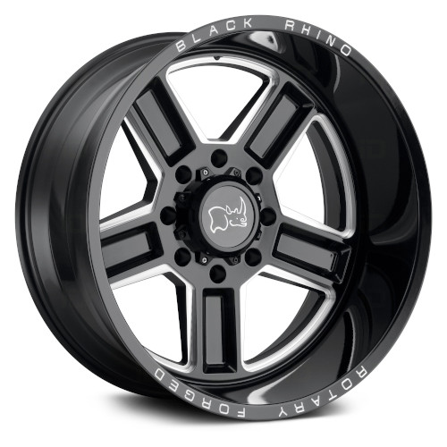 Black Rhino Canon Gloss Black Milled Spoke - Part Number 2414CAN-68170B25 Black Rhino Canon Gloss Black Milled Spoke Photo