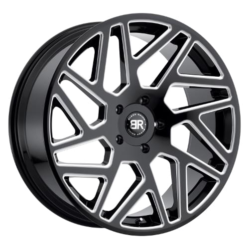 Black Rhino Cyclone Gloss Black W/ Milled Spokes - Part Number 2090CYC305127B71 Black Rhino Cyclone Gloss Black W/ Milled Spokes Photo