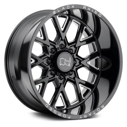 Black Rhino Grimlock Gloss Black W/ Milled Spokes - Part Number 2414GRM-65127B71 Black Rhino Grimlock Gloss Black W/ Milled Spokes Photo