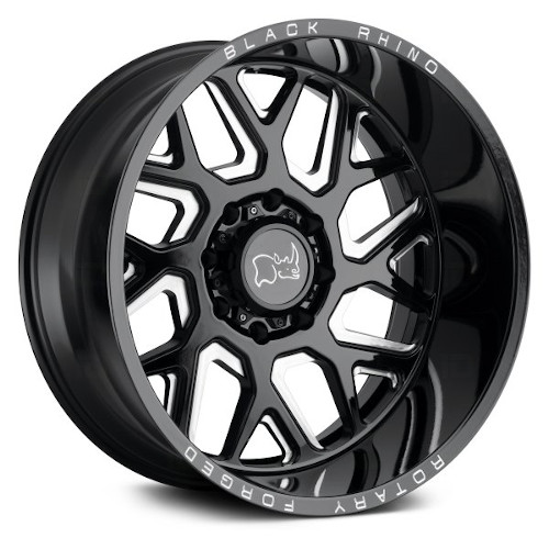 Black Rhino Reaper Gloss Black W/ Milled Spokes - Part Number 2095RPR-88170B25 Black Rhino Reaper Gloss Black W/ Milled Spokes Photo