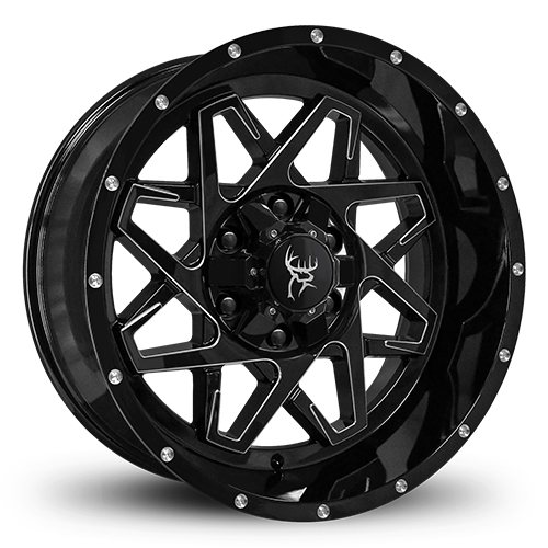 Buck Commander Caliber Gloss Black W/ Milled Edges - Part Number CA4201066-25GB-M Buck Commander Caliber Gloss Black W/ Milled Edges Photo