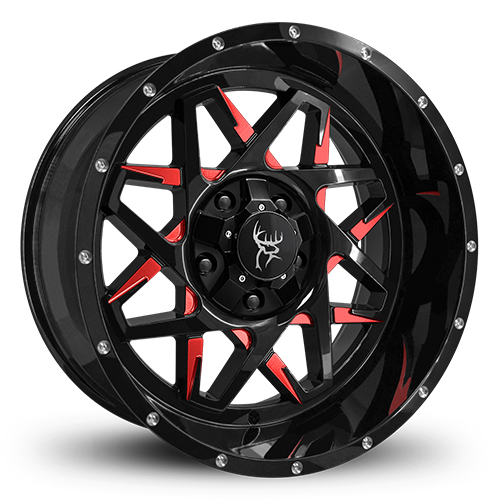 Buck Commander Caliber Gloss Black Milled W/ Red Clearcoat - Part Number CA4201056-25ML3-R Buck Commander Caliber Gloss Black Milled W/ Red Clearcoat Photo