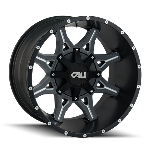Cali Offroad Obnoxios 9107 Satin Black W/ Milled Spokes - Part Number 9107-2994M18 Cali Offroad Obnoxios 9107 Satin Black W/ Milled Spokes Photo