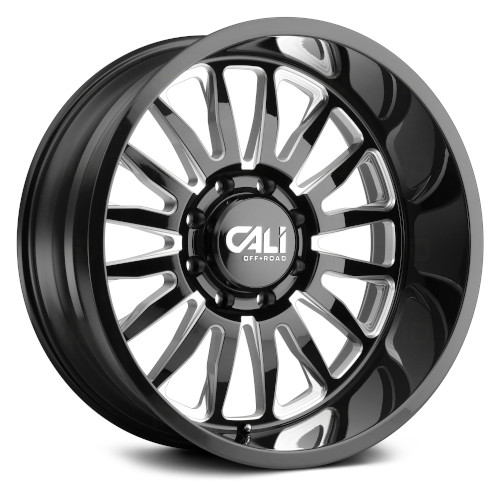 Cali Offroad Summit 9110 Gloss Black W/ Milled Spokes - Part Number 9110-26470BM Cali Offroad Summit 9110 Gloss Black W/ Milled Spokes Photo
