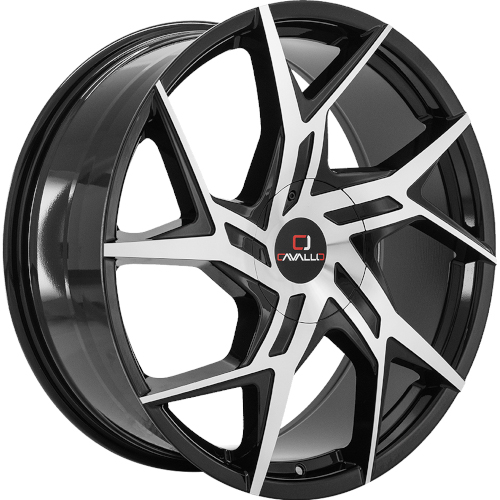 Cavallo CLV-26 Gloss Black W/ Machined Face - Part Number CLV-26228551121143+38BM Cavallo CLV-26 Gloss Black W/ Machined Face Photo