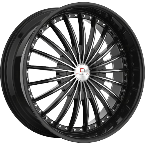 Cavallo CLV-32 Gloss Black W/ Machined Face - Part Number CLV-32188051051143+35BM Cavallo CLV-32 Gloss Black W/ Machined Face Photo