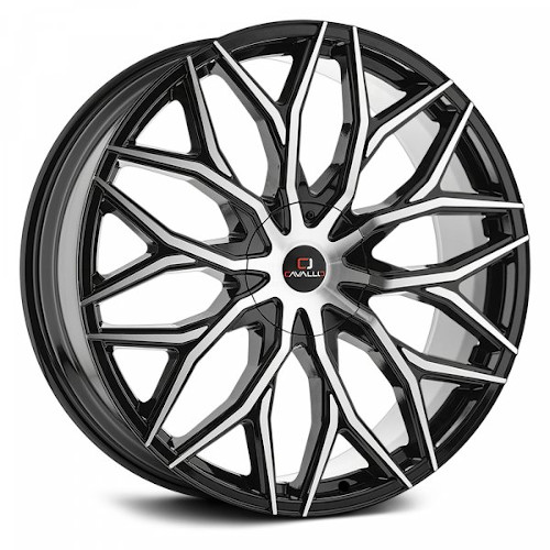 Cavallo CLV-37 Gloss Black W/ Machined Face - Part Number CLV-372490BLANK+18BM Cavallo CLV-37 Gloss Black W/ Machined Face Photo