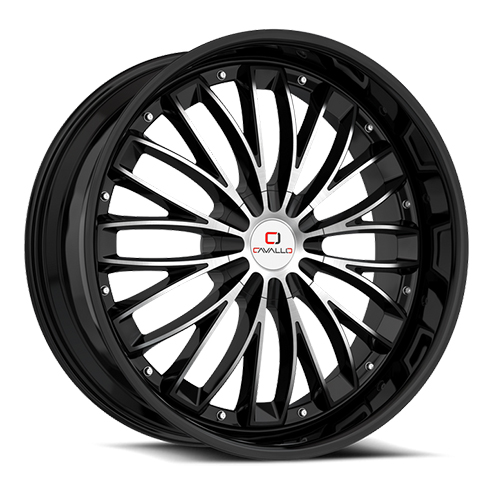 Cavallo CLV-42 Gloss Black Machined - Part Number CLV-42208551121143+35BM Cavallo CLV-42 Gloss Black Machined Photo
