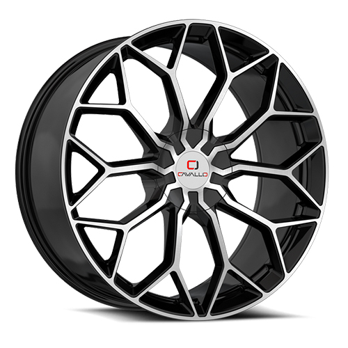Cavallo CLV-44 Gloss Black Machined - Part Number CLV-44188051101143+35BM Cavallo CLV-44 Gloss Black Machined Photo