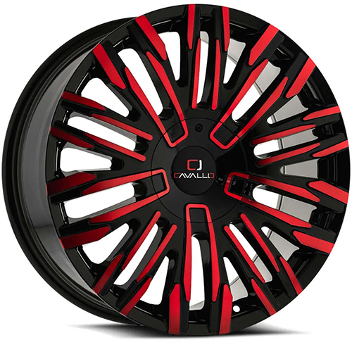 Cavallo CLV-28 Gloss Black Red Machined