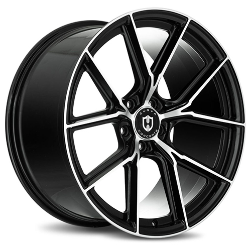 Curva Concepts CFF70 Gloss Black W/ Machined Face - Part Number CFF70-20851143873BMF Curva Concepts CFF70 Gloss Black W/ Machined Face Photo