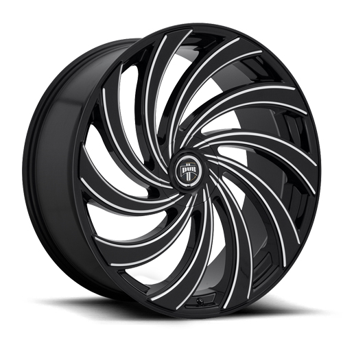 Dub Delish S239 Gloss Black W/ Milled Spokes - Part Number S239249052+25 Dub Delish S239 Gloss Black W/ Milled Spokes Photo