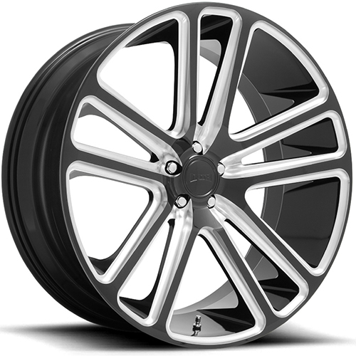 Dub Flex S255 Gloss Black W/ Milled Spokes - Part Number S255240090+20 Dub Flex S255 Gloss Black W/ Milled Spokes Photo