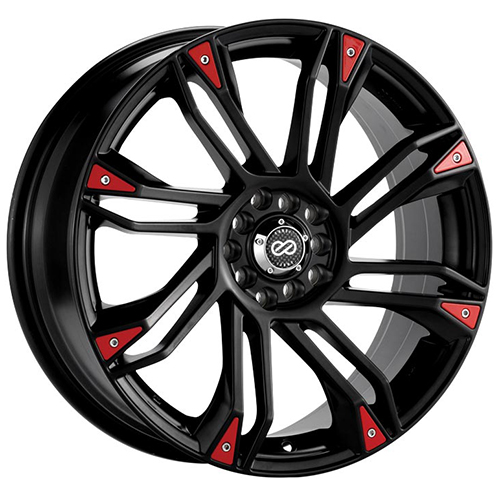 Enkei GW8 448 Black W/ Red Spoke Accents - Part Number 448-875-0242BK Enkei GW8 448 Black W/ Red Spoke Accents Photo