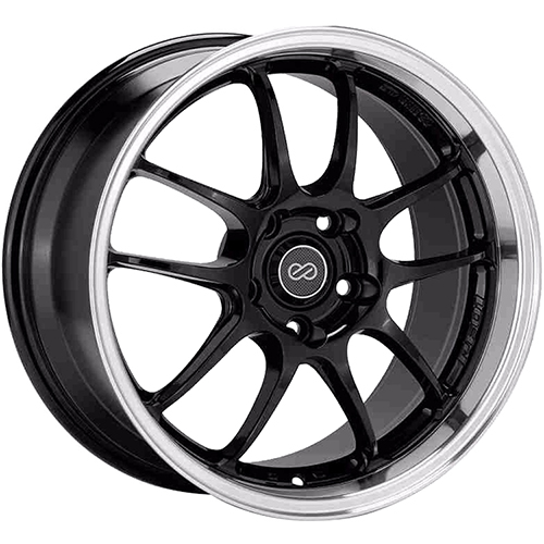 Enkei PF01 460 Black W/ Machined Lip - Part Number 460-780-6550BKM Enkei PF01 460 Black W/ Machined Lip Photo