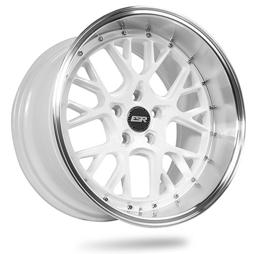 ESR CS11 Gloss White Machined Lip - Part Number 89551435 CS11WHT-ML 5X110 ESR CS11 Gloss White Machined Lip Photo