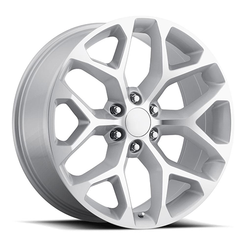 Factory Reproductions FR 59 Chevrolet Truck Snowflake Gloss Silver W/ Machined Face - Part Number 59290246509 Factory Reproductions FR 59 Chevrolet Truck Snowflake Gloss Silver W/ Machined Face Photo