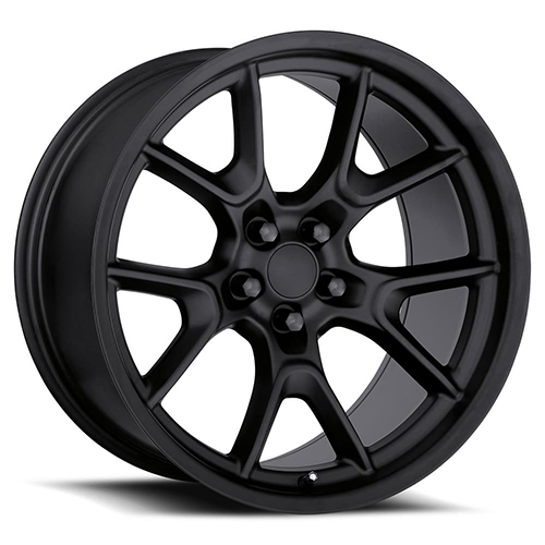 Factory Reproductions FR 66F Dodge Anniversary Flow Form Satin Black - Part Number 66011021503F Factory Reproductions FR 66F Dodge Anniversary Flow Form Satin Black Photo