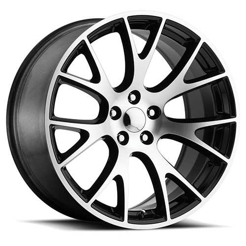 Factory Reproductions FR 70 Dodge Hellcat Gloss Black W/ Machined Face - Part Number 70015251507 Factory Reproductions FR 70 Dodge Hellcat Gloss Black W/ Machined Face Photo