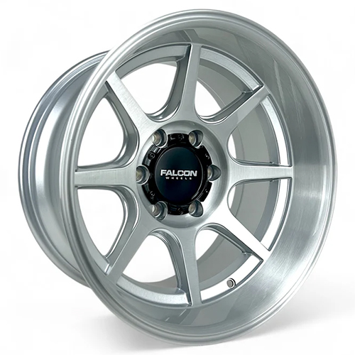 Falcon Wheels T8 Silver Brushed Face - Part Number T8-7983-38-SVB Falcon Wheels T8 Silver Brushed Face Photo