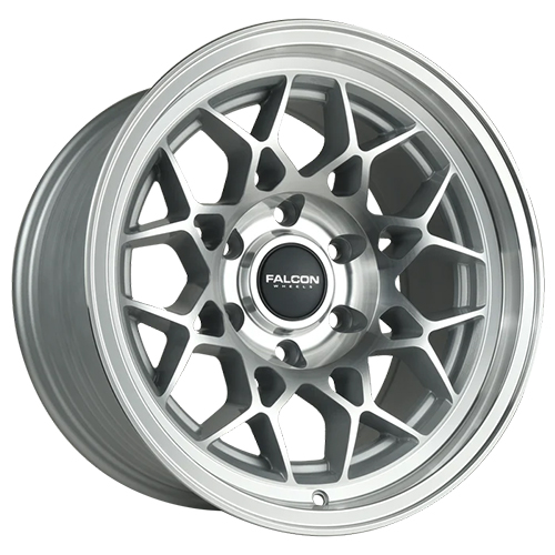 Falcon Wheels TX3 Evo Silver W/ Machine Face & Lip - Part Number TX3-7983-0-SLF Falcon Wheels TX3 Evo Silver W/ Machine Face & Lip Photo