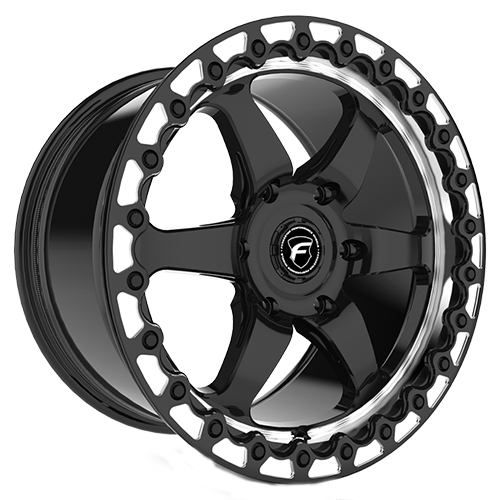 Forgestar FB1 D6 Gloss Black W/ Diamond Lip Beadlock - Part Number F0B170084P25 Forgestar FB1 D6 Gloss Black W/ Diamond Lip Beadlock Photo