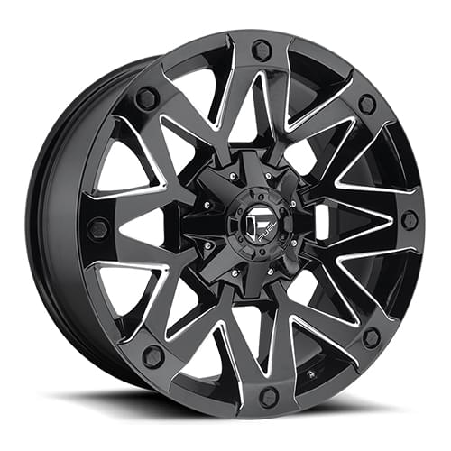 Fuel Offroad Ambush D555 Gloss Black W/ Milled Spokes - Part Number D55520901750 Fuel Offroad Ambush D555 Gloss Black W/ Milled Spokes Photo