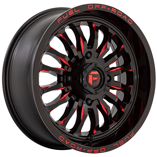 Fuel UTV Arc UTV D822 Gloss Black W/ Red Milled - Part Number D8222270A544 Fuel UTV Arc UTV D822 Gloss Black W/ Red Milled Photo