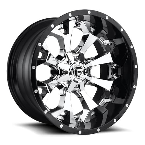 Fuel Offroad Assault D246 Chrome W/ Gloss Black Lip - Part Number D24620009847 Fuel Offroad Assault D246 Chrome W/ Gloss Black Lip Photo