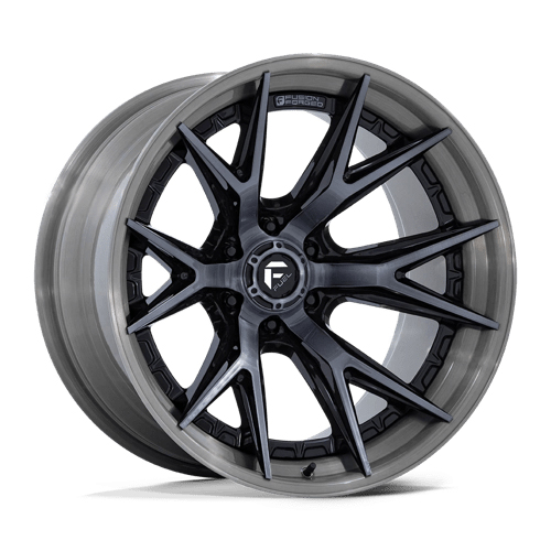 Fuel Fusion Forged Catalyst FC402 Gloss Black W/ Brushed Dark Tint - Part Number FC402BT22108718N Fuel Fusion Forged Catalyst FC402 Gloss Black W/ Brushed Dark Tint Photo