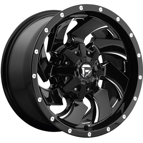 Fuel Offroad Cleaver D239 Gloss Black W/ Milled Spokes - Part Number D23922008250 Fuel Offroad Cleaver D239 Gloss Black W/ Milled Spokes Photo