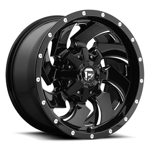 Fuel Offroad Cleaver D574 Gloss Black W/ Milled Spokes - Part Number D57420009847 Fuel Offroad Cleaver D574 Gloss Black W/ Milled Spokes Photo