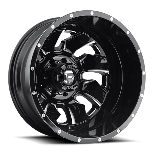 Fuel Offroad Cleaver D574 Gloss Black W/ Milled Spokes Deep - Part Number D57420829325 Fuel Offroad Cleaver D574 Gloss Black W/ Milled Spokes Deep Photo