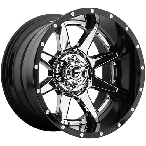 Fuel Offroad Rampage D247 Gloss Black W/ Chrome Face Deep - Part Number D24722208247 Fuel Offroad Rampage D247 Gloss Black W/ Chrome Face Deep Photo