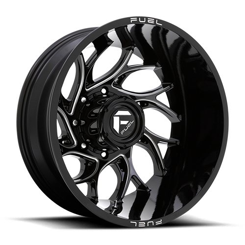 Fuel Offroad Runner D741 Gloss Black W/ Milled Spokes - Part Number D74120828D45 Fuel Offroad Runner D741 Gloss Black W/ Milled Spokes Photo