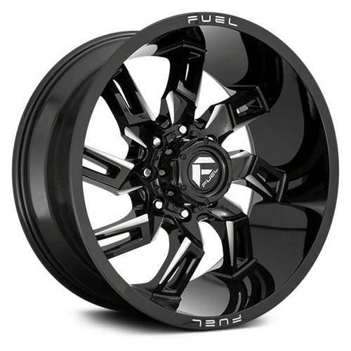 Fuel Offroad Lockdown D747 Gloss Black W/ Milled Spokes - Part Number D74720008447A Fuel Offroad Lockdown D747 Gloss Black W/ Milled Spokes Photo