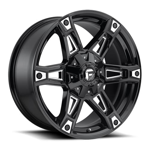 Fuel Offroad Dakar D622 Black W/ Milled Spokes - Part Number D62220907057 Fuel Offroad Dakar D622 Black W/ Milled Spokes Photo
