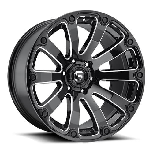 Fuel Offroad Diesel D598 Gloss Black W/ Milled Spokes - Part Number D59820905650 Fuel Offroad Diesel D598 Gloss Black W/ Milled Spokes Photo