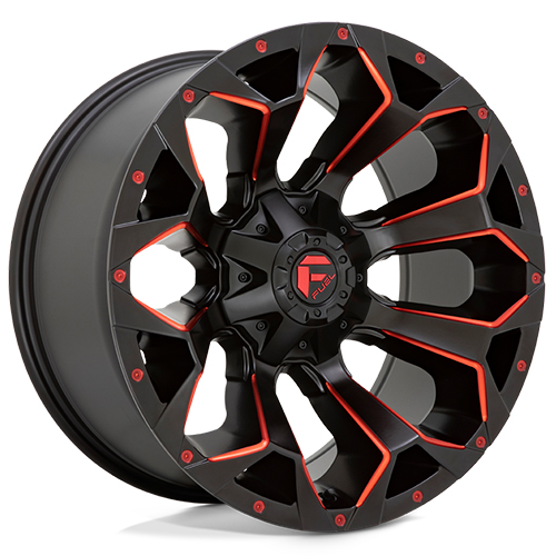 Fuel Offroad D787 Assault Matte Black Red Milled - Part Number D78720907050 Fuel Offroad D787 Assault Matte Black Red Milled Photo