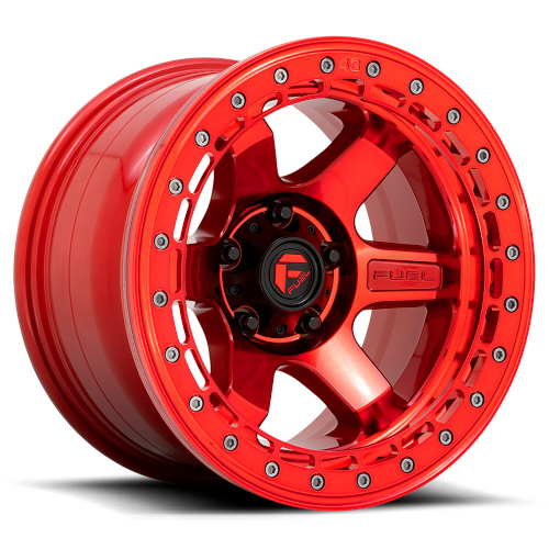 Fuel Offroad D123 Block Beadlock Candy Red W/ Red Ring - Part Number D12317858947 Fuel Offroad D123 Block Beadlock Candy Red W/ Red Ring Photo