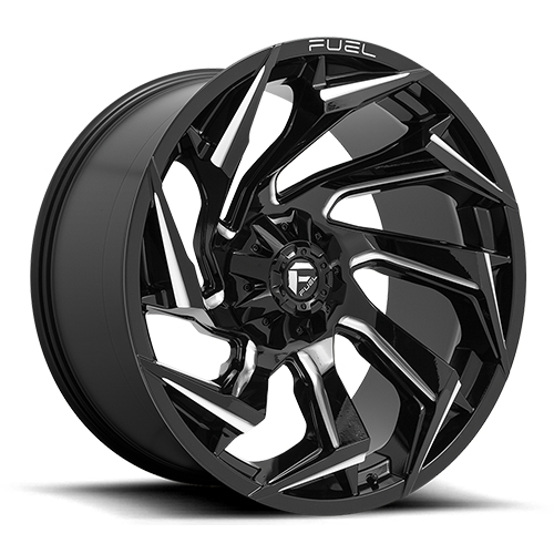 Fuel Offroad D753 Reaction Gloss Black Milled - Part Number D75315800437 Fuel Offroad D753 Reaction Gloss Black Milled Photo