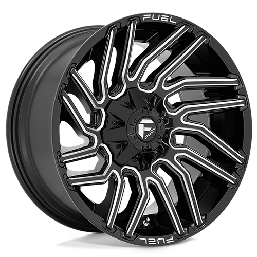 Fuel Offroad D773 Typhoon Gloss Black Milled - Part Number D77320001747 Fuel Offroad D773 Typhoon Gloss Black Milled Photo
