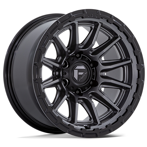Fuel Offroad Piston FC866 Matte Gunmetal W/ Gloss Black Lip - Part Number FC866AB20106318N Fuel Offroad Piston FC866 Matte Gunmetal W/ Gloss Black Lip Photo